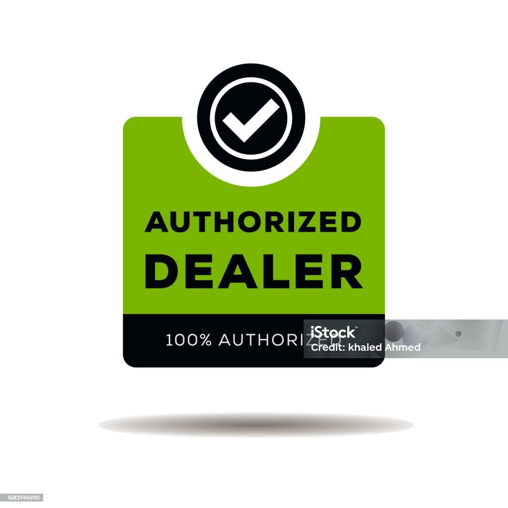 Authorsized Authorized Dealer Label Stock Illustration - Download Image Now ...