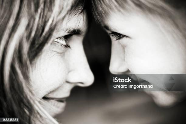 Mother And Daughter Stock Photo - Download Image Now - Black And White, Mother, Child