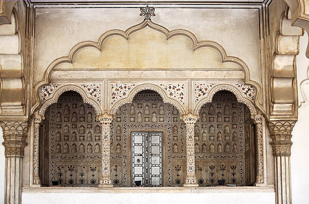 amber fort ジャイプール近くのラジャスタン州、インドます。 - india palace indian culture indoors ストックフォトと画像