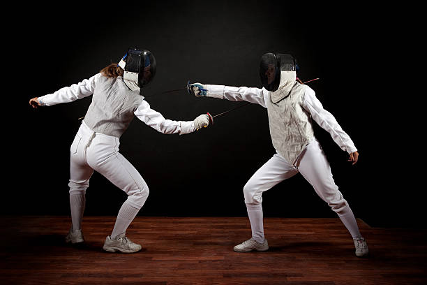 istock Two fencer women 168318969