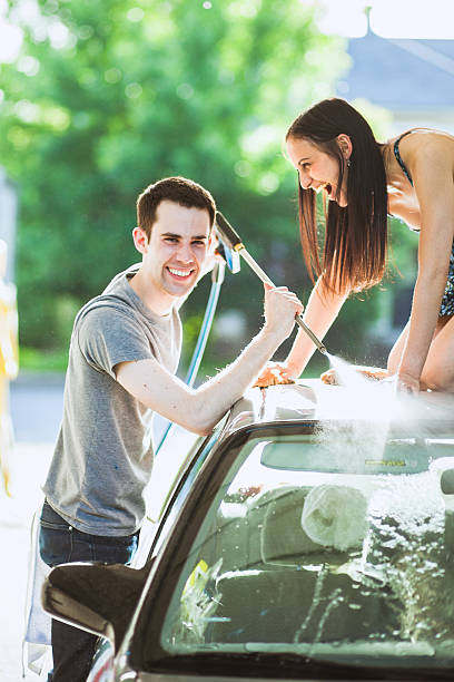 istock Car Wash Couple 168325095
