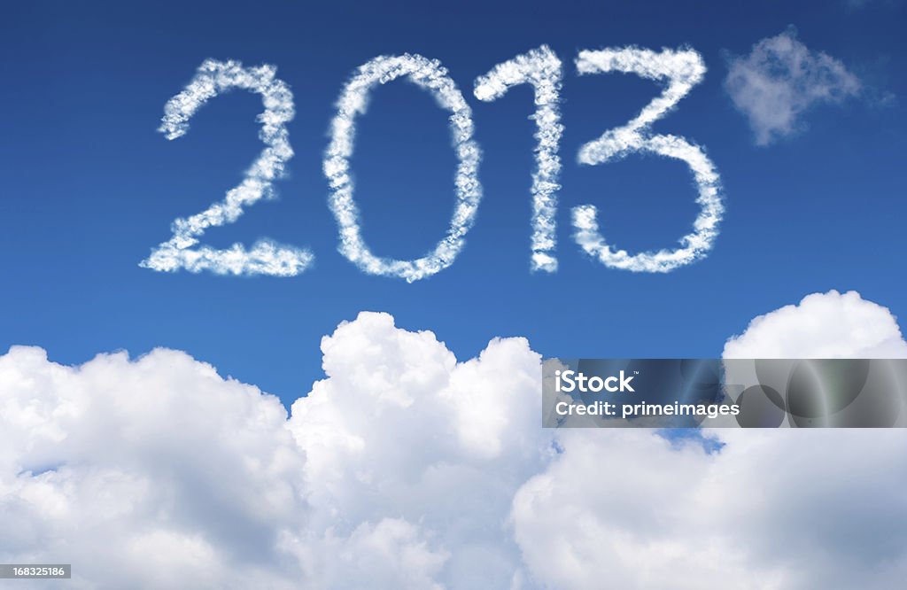 Neues Jahr 2013 und bewölkten Himmel - Lizenzfrei Wolke Stock-Foto