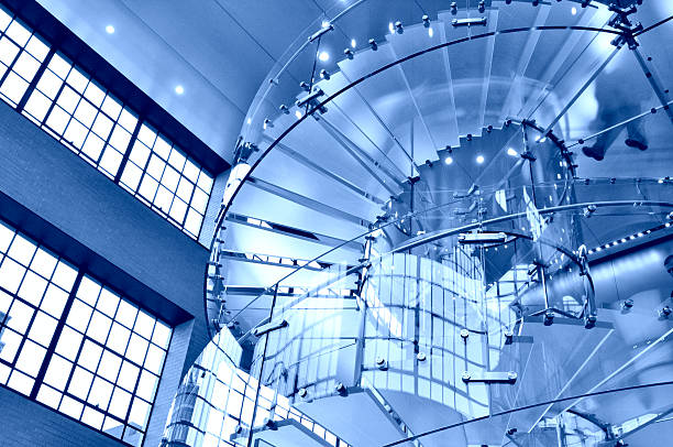 istock Modern Glass Staircase.NYC. 168325484