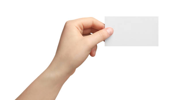 istock Woman holding blank gift card on white background, closeup 1683265912