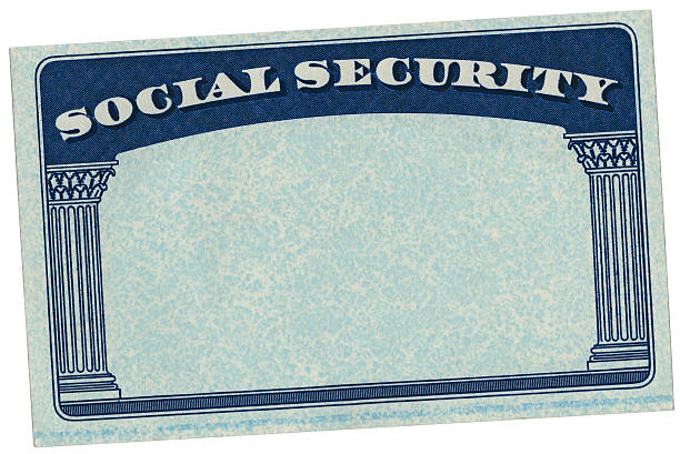 Blank USA Social Security Card stock photo