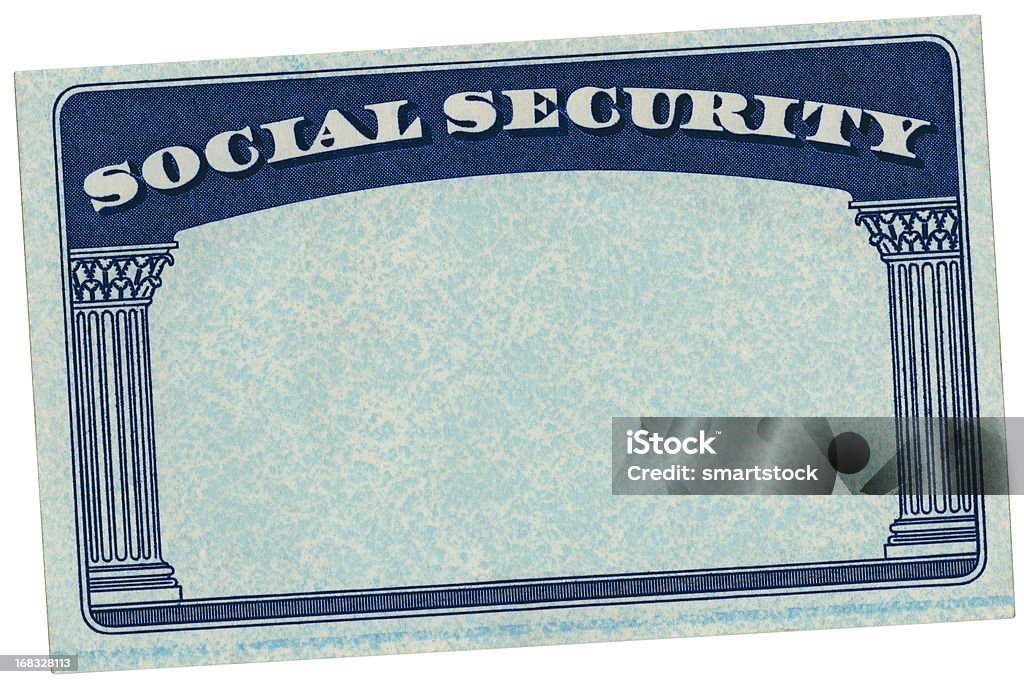 Puste USA Karta ubezpieczenia społecznego - Zbiór zdjęć royalty-free (Karta ubezpieczenia społecznego)
