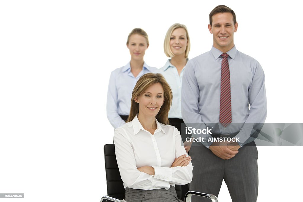 Business Partners Portrait of a business team. White background. Copy space. Business Stock Photo