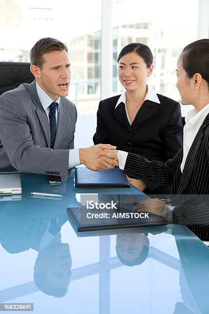 Business Deal With Asian People Stock Photo - Download Image Now - Sales Occupation, Conquering Adversity, Business