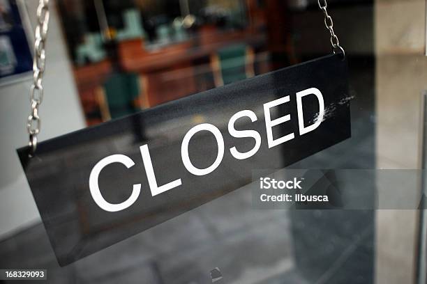 Znak Zamknięte - zdjęcia stockowe i więcej obrazów Znak zamknięte - Znak zamknięte, Drzwi, Fotografika