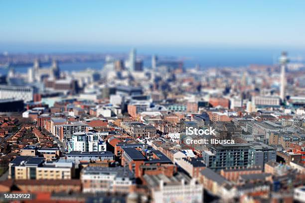 Liverpool A Partir De Cima Efeito De Lente Tilt Shift - Fotografias de stock e mais imagens de Liverpool - Inglaterra