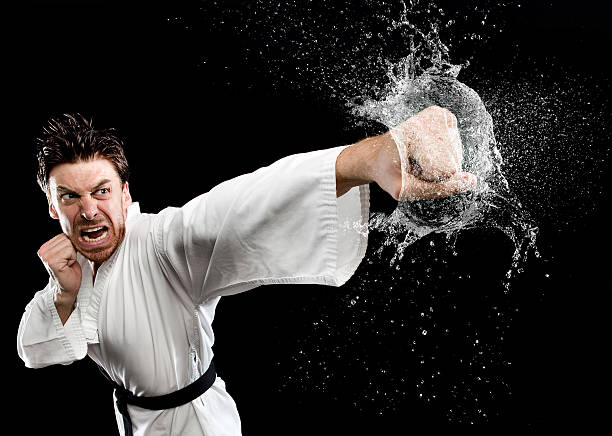 istock Martial art water splash punch 168331708