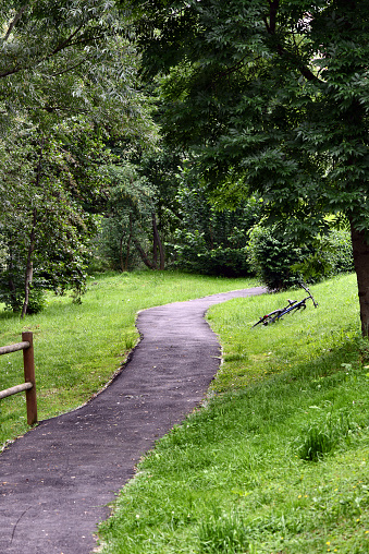 Countryside nature park path.