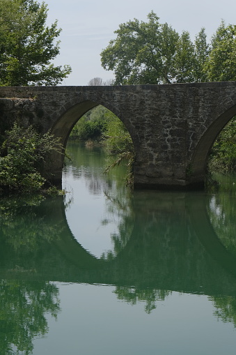 Historical stone bridge in rural areas of Antalya
