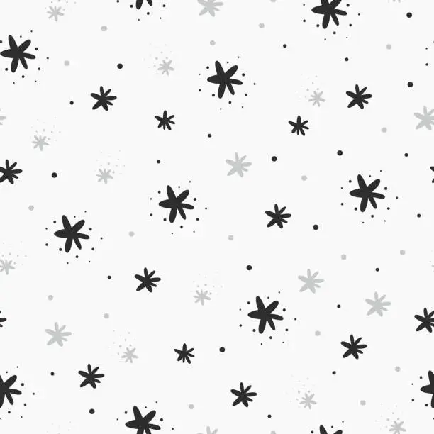 Vector illustration of Seamless pattern with stars.