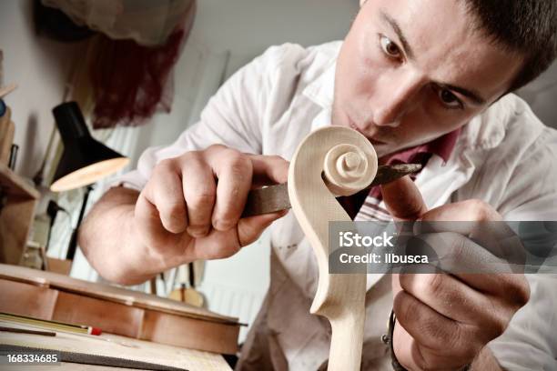 Violin Maker Portrait Stock Photo - Download Image Now - Instrument Maker, 20-29 Years, 30-39 Years