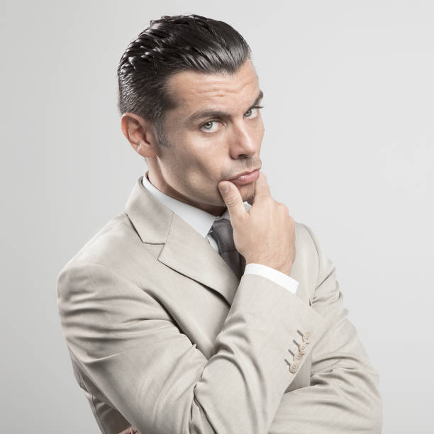 istock Pensive young businessman 168334824