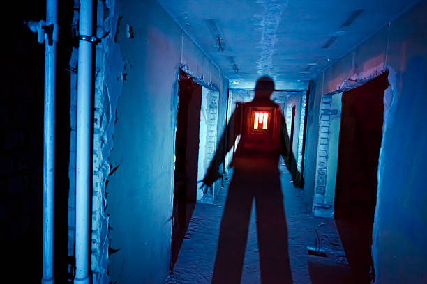 istock Shadow of man in abandoned hotel 168336947