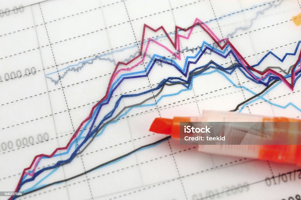 Negocios-concepto gráfico gráfico de barras de crecimiento de negocio financiero de éxito - Foto de stock de Etiqueta de precio libre de derechos