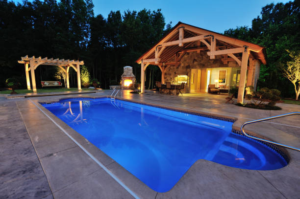 istock Swimming Pool of Luxury Home 168338956