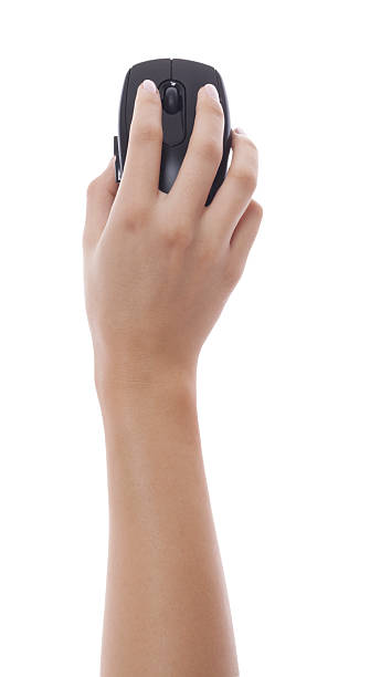 weggooien oriëntatie Luchtvaart Woman Hand Holding Black Pc Mouse Isolated Stock Photo - Download Image Now  - Computer Mouse, Human Hand, Cut Out - iStock