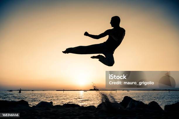 Hombre Salta Lucha Foto de stock y más banco de imágenes de Actividad - Actividad, Actividades y técnicas de relajación, Adulto