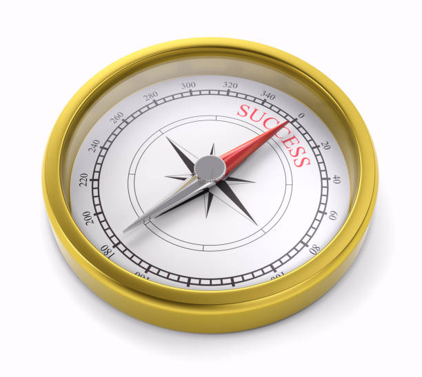 istock gold compass pointing to succes 168351405