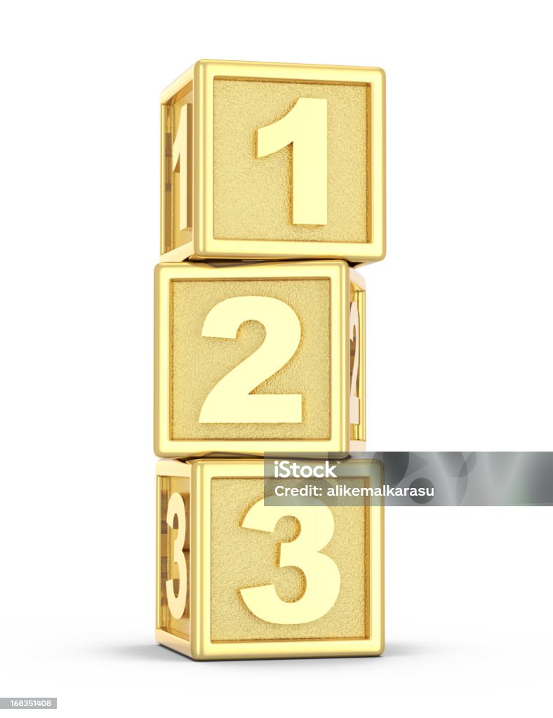 golden spielen Häuserblocks - Lizenzfrei Gold - Edelmetall Stock-Foto