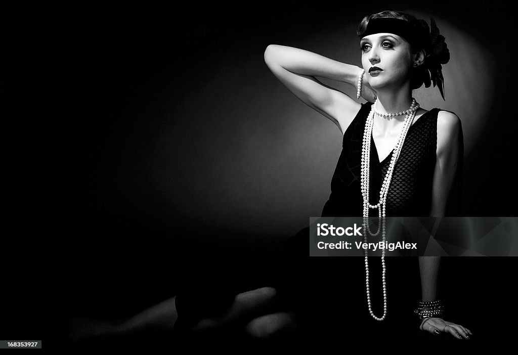Retro mulher - Foto de stock de 1930-1939 royalty-free