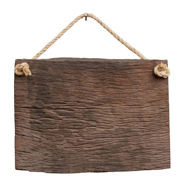 istock Old weathered wood signboard background. 168356029