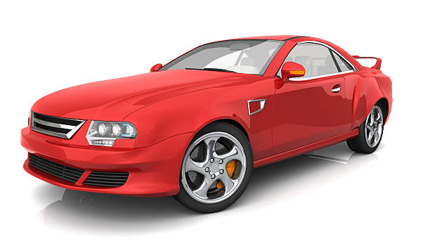 istock Red muscle car 168356658