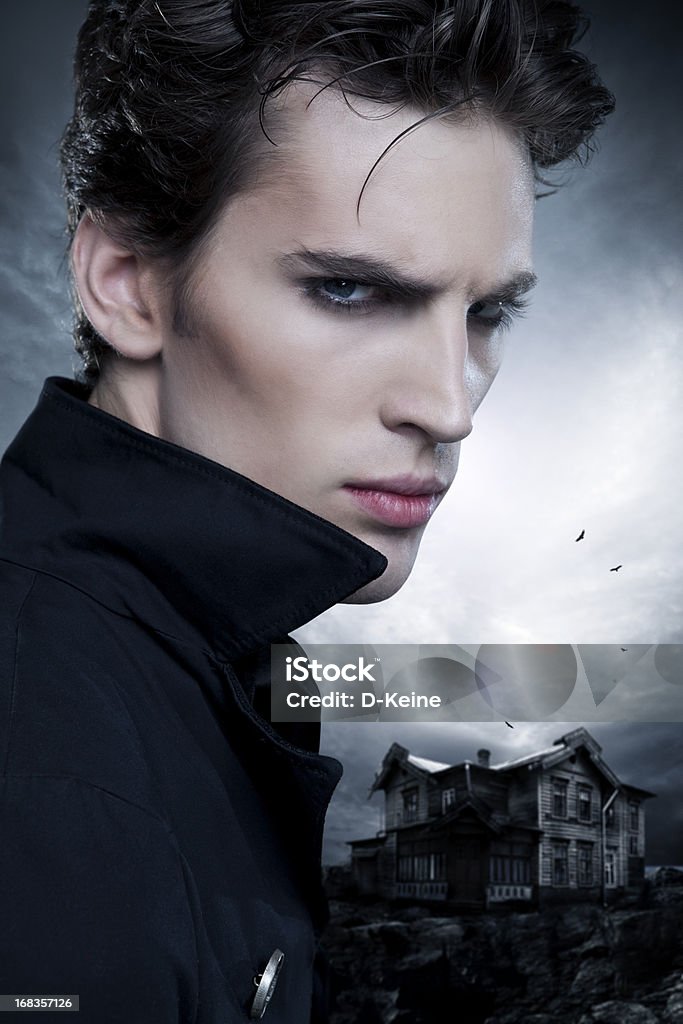 Vampire Portrait of a Vampire. Halloween theme.  Devil Stock Photo