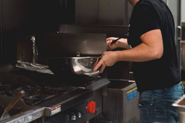istock Restaurant employee using frier in a kitchen 1683602858