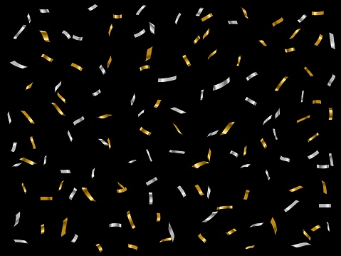 Illustration of tape and confetti