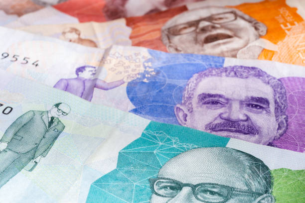 istock Several Colombian banknotes of different values, close-up photograph 1683664972