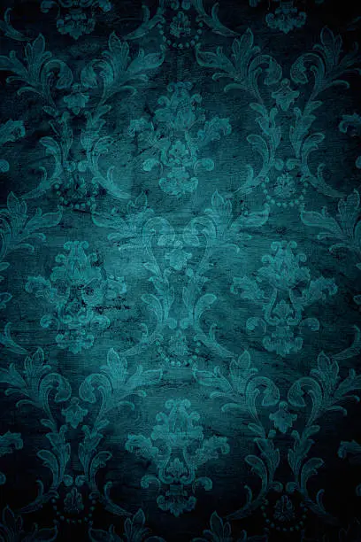 Photo of Teal Grunge Victorian Background