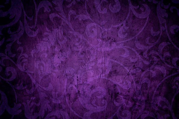 fioletowe tło wiktoriański - paisley textile floral pattern pattern zdjęcia i obrazy z banku zdjęć