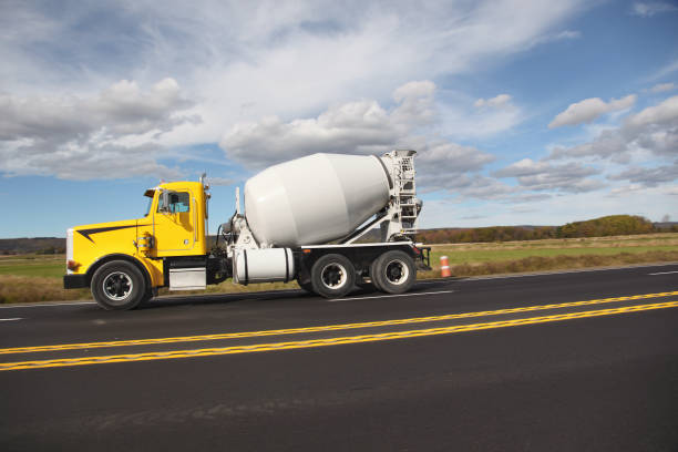 istock Cement mixer truck 168372486