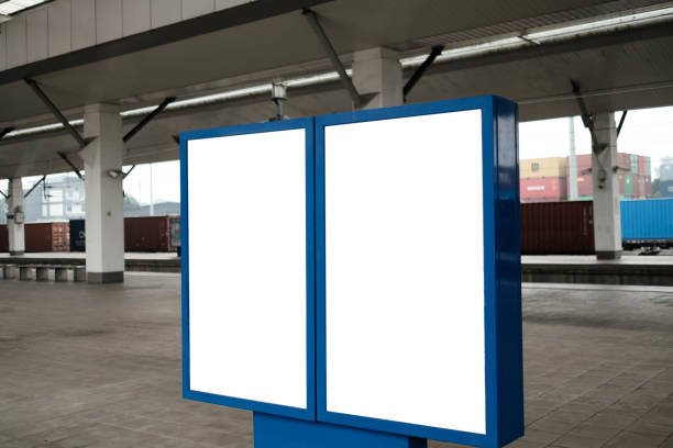 istock High-Speed Rail Background Blank Billboard Mock up on Railway Platform 1683786809