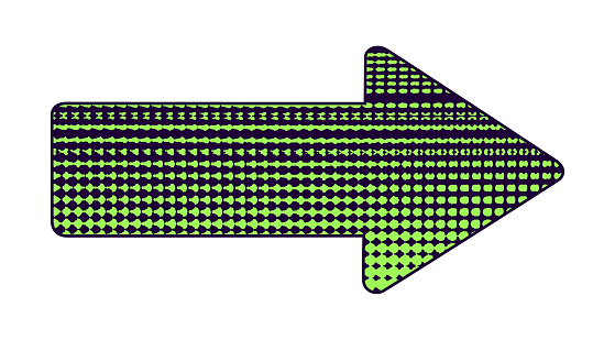 Arrow shape with seamless pattern