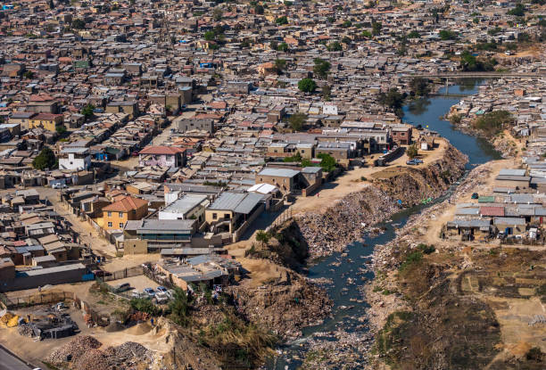 Johannesburg Alexandra Township stock photo