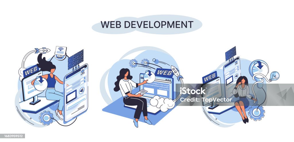Web Development Coding And Programming Creation Digital Software Mobile ...