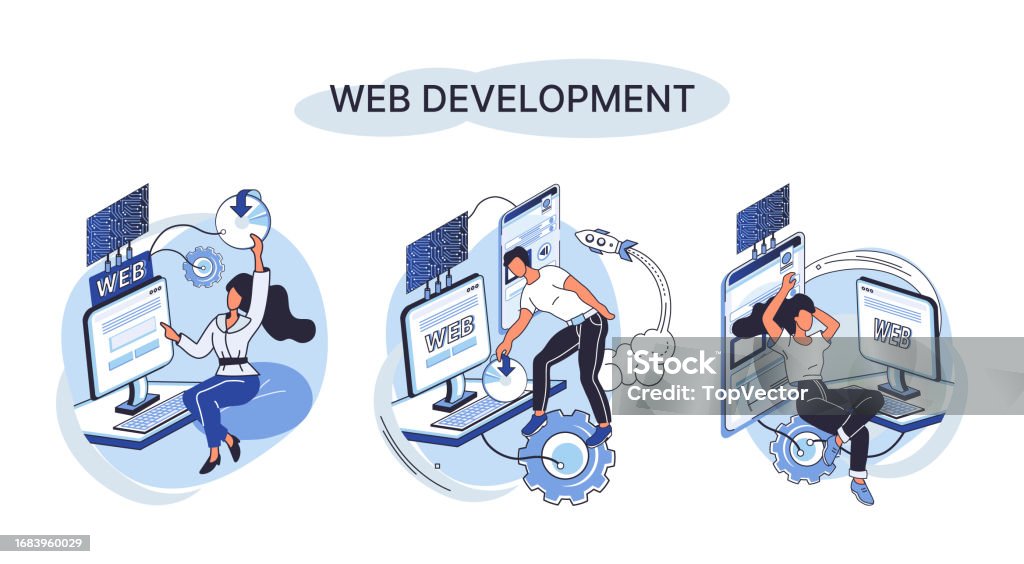 Web Development Coding And Programming Creation Digital Software Mobile ...
