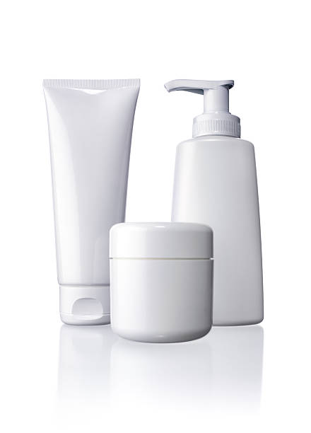 produtos cosméticos - moisturizer cosmetics beauty treatment jar imagens e fotografias de stock
