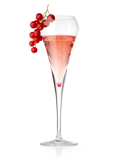 champagne cocktail - currant red isolated fruit zdjęcia i obrazy z banku zdjęć