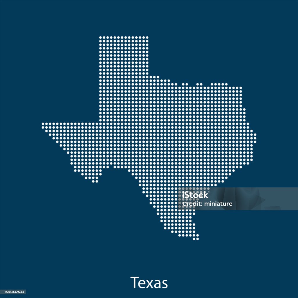 Texas Map Style Texas Map Stock Illustration - Download Image Now - Abstract, American ...