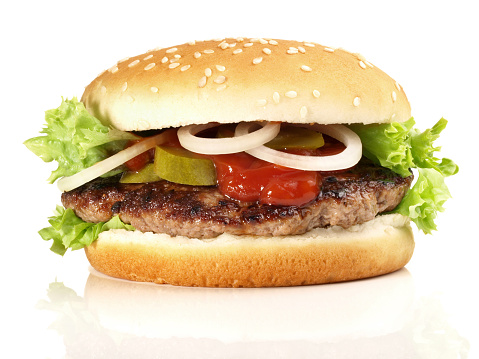 Hamburger - Fast Food on white Background