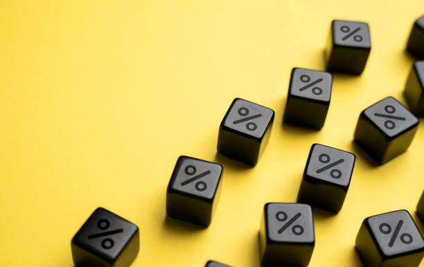 istock Interest rates on a yellow background. 1684063987