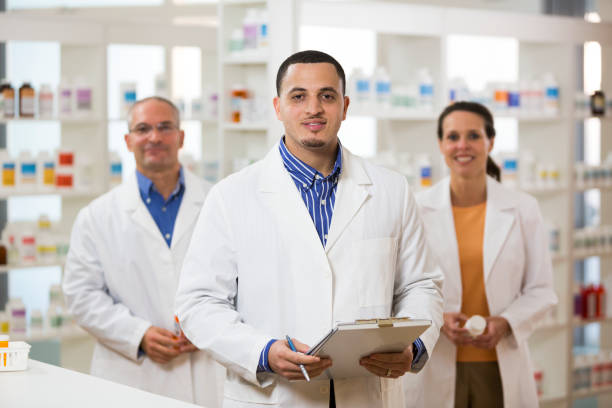 istock Portrait of Three Pharmacist 168409986