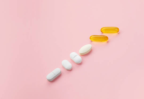 istock Daily vitamin dosage. Some various pills layout. 1684103305