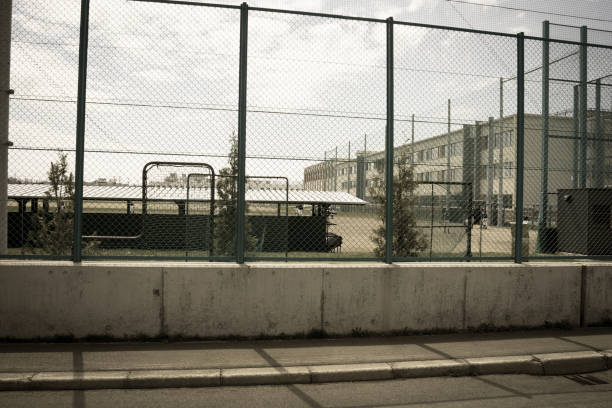 School club activities and high fence